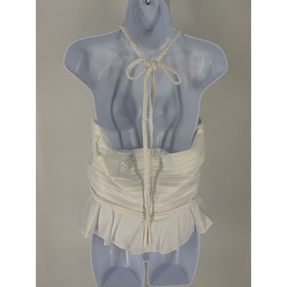 VERONICA BEARD stretch-cotton poplin halterneck crop top - Picture 5 of 7